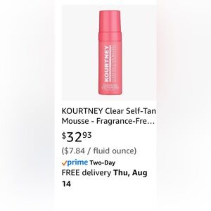 Kourtney Self-Tan Mousse with‎ glove brand new